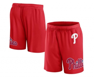 Men's MLB Philadelphia Phillies Fanatics Branded Red Clincher Mesh Shorts
