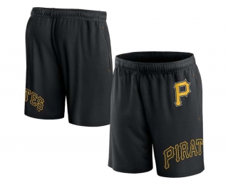 Men's MLB Pittsburgh Pirates Fanatics Branded Black Clincher Mesh Shorts