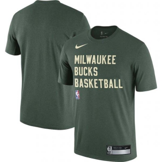 Men's NBA Milwaukee Bucks Nike Hunter Green 2023-24 Sideline Legend Performance Practice T-Shirt
