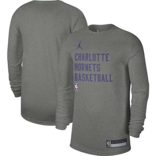 Unisex NBA Charlotte Hornets Jordan Brand Heather Gray 2023-24 Legend On-Court Practice Long Sleeve T-Shirt