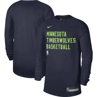 Unisex NBA Minnesota Timberwolves Nike Navy 2023-24 Legend On-Court Practice Long Sleeve T-Shirt