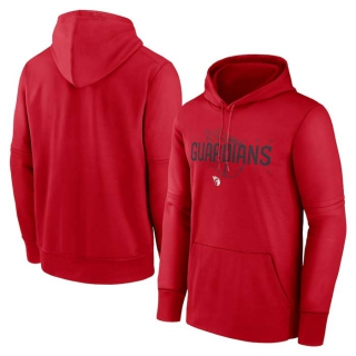 Men's MLB Cleveland Guardians Nike Red Pregame Performance Pullover Hoodie