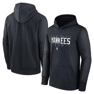 Men's MLB New York Yankees Nike Black Pregame Performance Pullover Hoodie