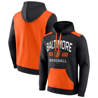 Men's MLB Baltimore Orioles Fanatics Branded Brown Orange Chip In Team Pullover Hoodie