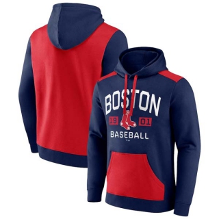 Men's MLB Boston Red Sox Fanatics Branded Navy Red Chip In Team Pullover Hoodie