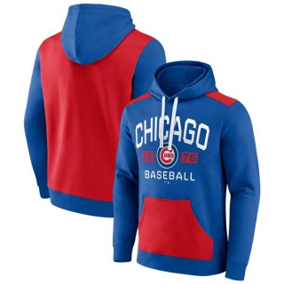 Men's MLB Chicago Cubs Fanatics Branded Royal Red Chip In Team Pullover Hoodie
