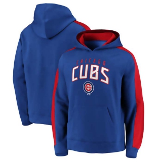 Men's MLB Chicago Cubs Royal Red Team Arch Pullover Hoodie