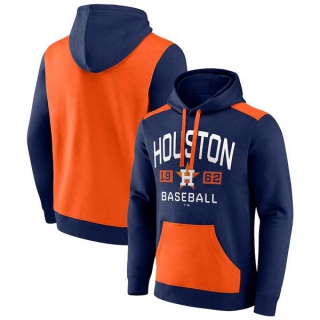 Men's MLB Houston Astros Fanatics Branded Navy Orange Chip In Team Pullover Hoodie