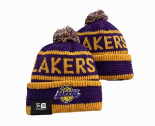 NBA Los Angeles Lakers New Era Purple Gold Beanies Knit Hat 3042