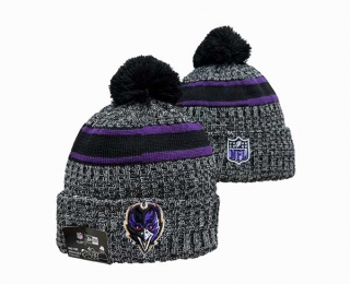 NFL Baltimore Ravens New Era Black Purple Cuffed Beanies Knit Hat 3045