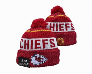 NFL Kansas City Chiefs New Era Red Gold Cuffed Beanies Knit Hat 3055