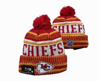 NFL Kansas City Chiefs New Era Red Gold Cuffed Beanies Knit Hat 3056