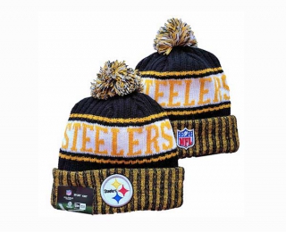 NFL Pittsburgh Steelers New Era Black Gold Cuffed Beanies Knit Hat 3053