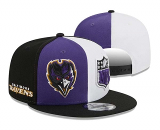 NFL Baltimore Ravens New Era Purple Black 2023 Sideline 9FIFTY Snapback Hat 3043