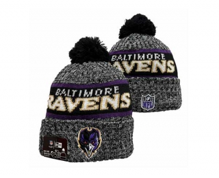 NFL Baltimore Ravens New Era Graphite 2023 Sideline Beanies Knit Hat 3046