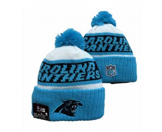 NFL Carolina Panthers New Era Blue White 2023 Sideline Beanies Knit Hat 3050