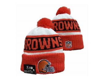NFL Cleveland Browns New Era Orange White 2023 Sideline Beanies Knit Hat 3043