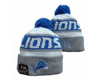NFL Detroit Lions New Era Gray White 2023 Sideline Beanies Knit Hat 3053
