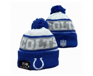 NFL Indianapolis Colts New Era Royal White 2023 Sideline Beanies Knit Hat 3029