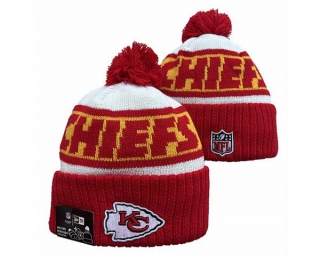 NFL Kansas City Chiefs New Era Red White 2023 Cold Weather Beanies Knit Hat 3062