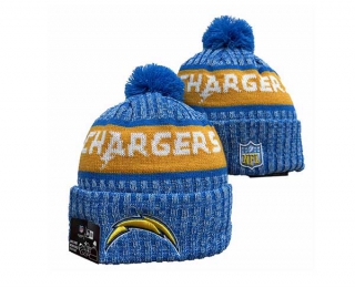 NFL Los Angeles Chargers New Era Blue Gold 2023 Sideline Beanies Knit Hat 3021