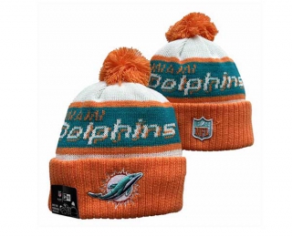 NFL Miami Dolphins New Era Orange White 2023 Sideline Beanies Knit Hat 3054