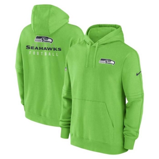Men's NFL Seattle Seahawks Nike Neon Green Sideline Club Fleece Pullover Hoodie
