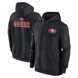 Men's NFL San Francisco 49ers Nike Black Sideline Club Fleece Pullover Hoodie