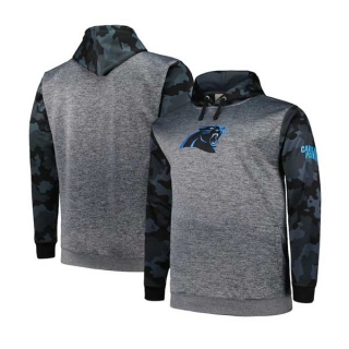 Men's NFL Carolina Panthers Fanatics Branded Heather Charcoal Big & Tall Camo Pullover Hoodie