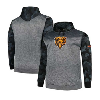 Men's NFL Chicago Bears Fanatics Branded Heather Charcoal Big & Tall Camo Pullover Hoodie