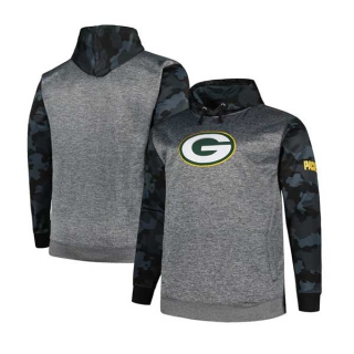 Men's NFL Green Bay Packers Fanatics Branded Heather Charcoal Big & Tall Camo Pullover Hoodie