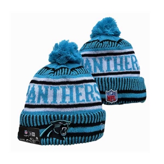NFL Carolina Panthers New Era Blue 2023 Cold Weather Pom Beanies Knit Hat 3052