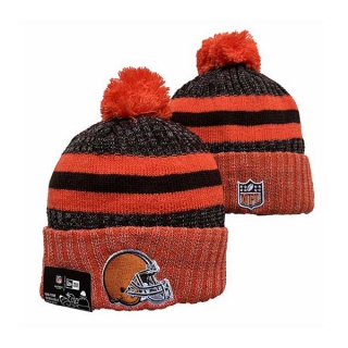 NFL Cleveland Browns New Era Orange Black 2023 Sideline Cuffed Beanies Knit Hat 3044