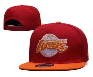 NBA Los Angeles Lakers New Era Red Orange 9FIFTY Snapback Hat 2125