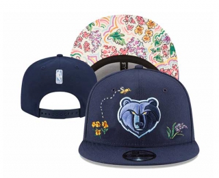 NBA Memphis Grizzlies New Era Navy Watercolor Floral 9FIFTY Snapback Hat 3016