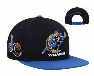NBA Washington Wizards Mitchell & Ness Black Blue Snapback Hat 2009