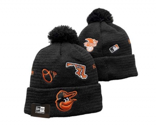 MLB Baltimore Orioles New Era Black Identity Cuffed Beanies Knit Hat 3001