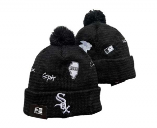 MLB Chicago White Sox New Era Black Identity Cuffed Beanies Knit Hat 3006