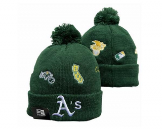 MLB Oakland Athletics New Era Green Identity Cuffed Beanies Knit Hat 3006