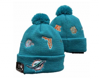 NFL Miami Dolphins New Era Aqua Identity Cuffed Beanies Knit Hat 3057