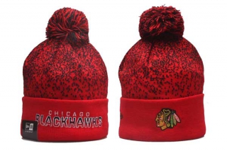 NHL Chicago Blackhawks New Era Red Iconic Gradient Cuffed Beanies Knit Hat 5003