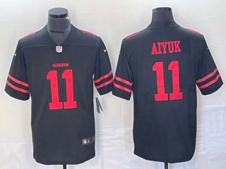 Men's NFL San Francisco 49ers #11 Brandon Aiyuk Black 2023 F.U.S.E. Vapor Untouchable Limited Stitched Football Jersey