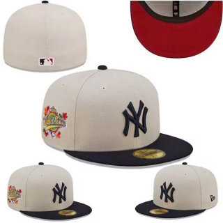 MLB New York Yankees New Era Cream Navy 1996 World Series 59FIFTY Fitted Hat 0503
