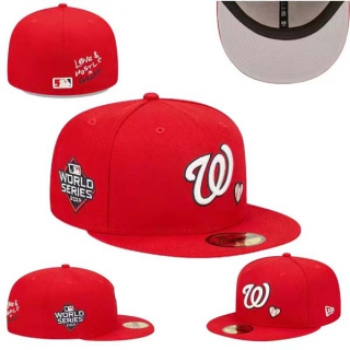 MLB Washington Nationals New Era Red 2019 World Series 59FIFTY Fitted Hat 0503