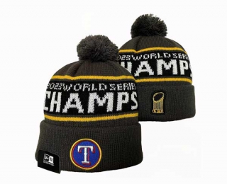 MLB Texas Rangers New Era Graphite 2023 World Series Champions Beanies Knit Hat 3005