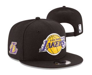 NBA Los Angeles Lakers New Era Black 9FIFTY Snapback Hat 3100