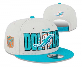 NFL Miami Dolphins New Era Stone Aqua 2023 NFL Draft On Stage 9FIFTY Snapback Hat 3006