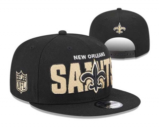 NFL New Orleans Saints New Era Black 2023 NFL Draft On Stage 9FIFTY Snapback Hat 3040