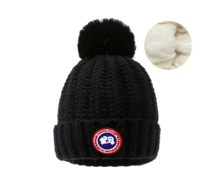 Wholesale Canada Goose Black Knit Beanie Hat AAA 9035