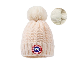 Wholesale Canada Goose Cream Knit Beanie Hat AAA 9039